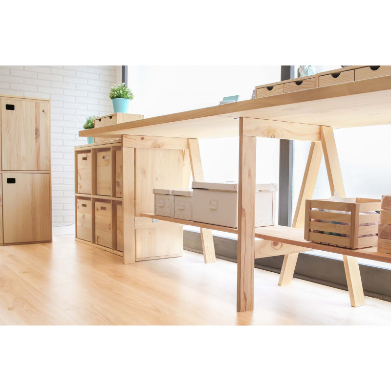 Ökologischer Glam-Glam-Kiefer aus Holz für kleine Schreibtisch