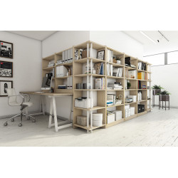 4 Regal-Kiefernholz-Gala-Regal und breite 50