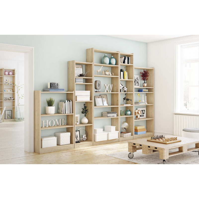 4 Regal-Kiefernholz-Gala-Regal und breite 50