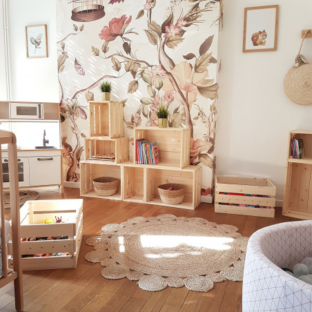 Mittlere Homebox-Kiefer holzgemacht und stapelbar