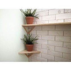 Gelehrter und dreieckiger Kiefer-Holz-Rack 25x25 cm