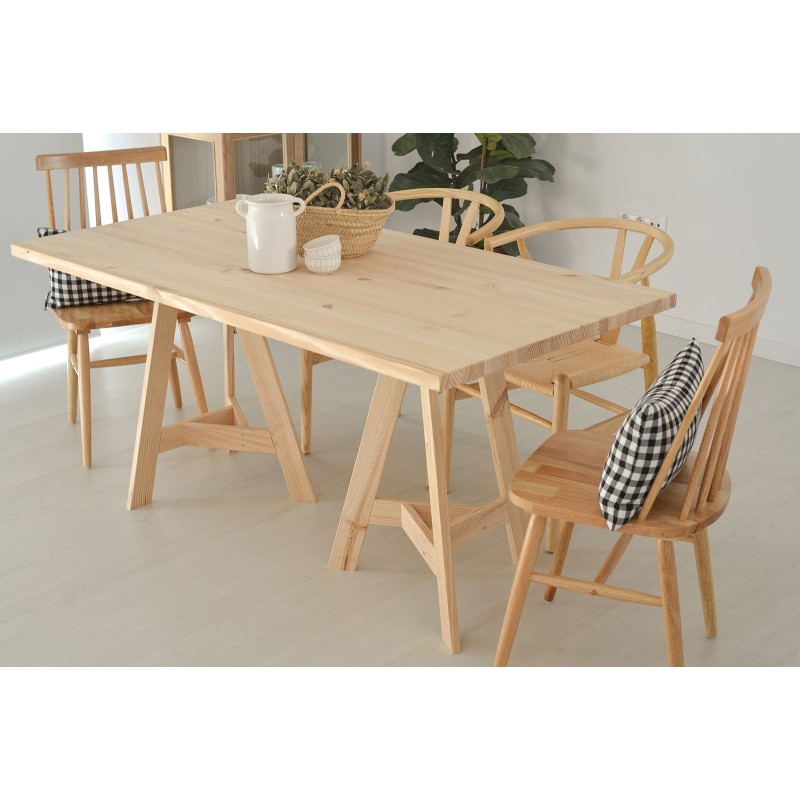 Kiefernholzplatte für Tisch Esstisch 160x70 cm, große Dicke von 3,5 cm