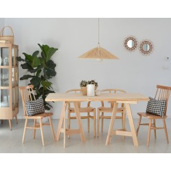 Kiefernholzplatte für Tisch Esstisch 160x70 cm, große Dicke von 3,5 cm