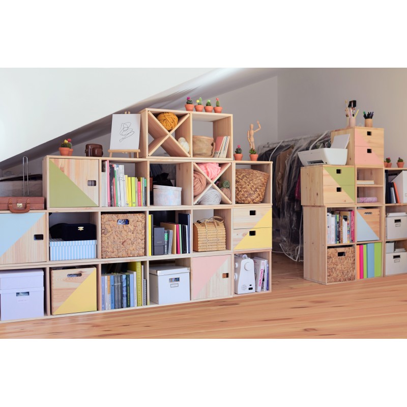 Accessoire Aspa Kiefernholz für modulare Regale