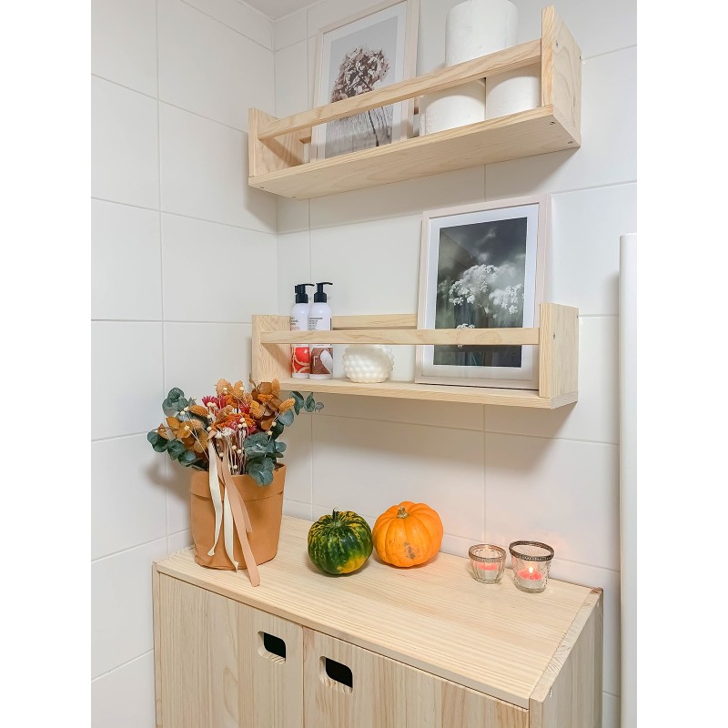 Rack für Kiefernholz Gewürze 40cm