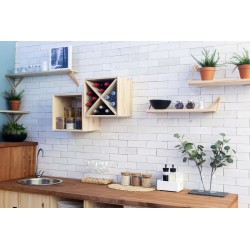 Gelehrter und dreieckiger Kiefer-Holz-Rack 25x25 cm