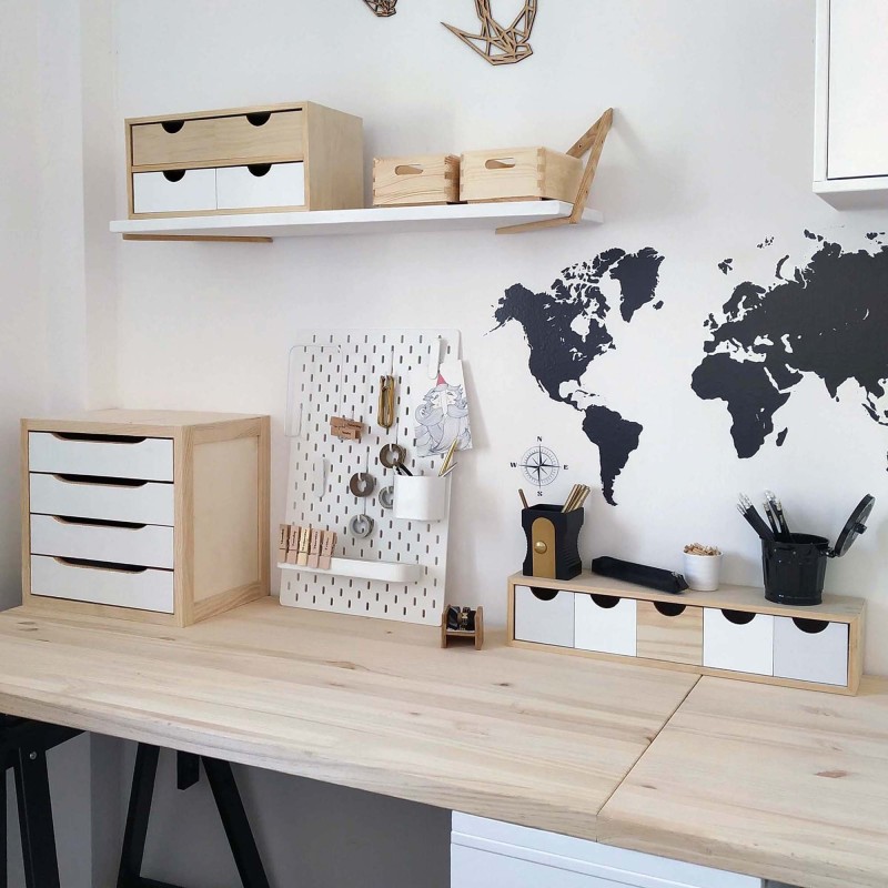 MINI Holzkastenhaus mit fünf Schubladen