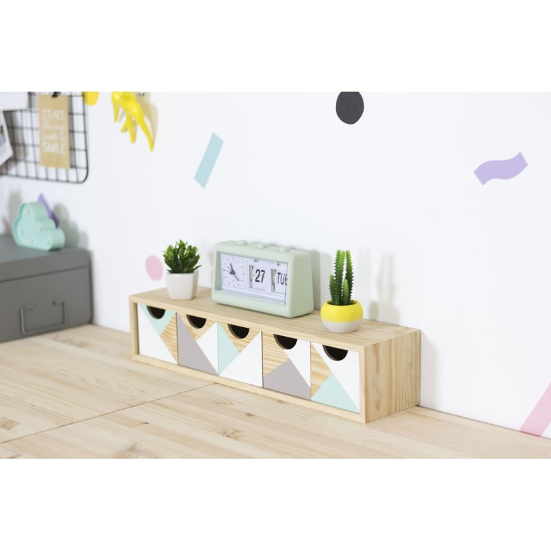 MINI Holzkastenhaus mit fünf Schubladen