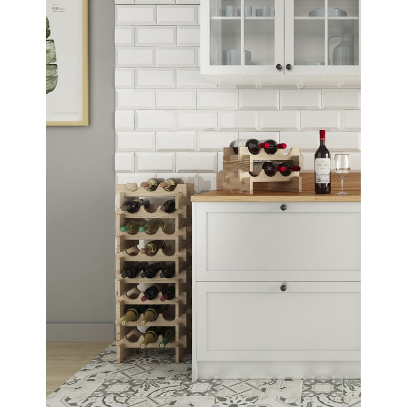 Stapelbare Flaschenkiefernholz-Merlot für 6 Flaschen