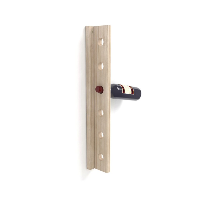 Kiefernholzwandflasche Rack für 6 Flaschen