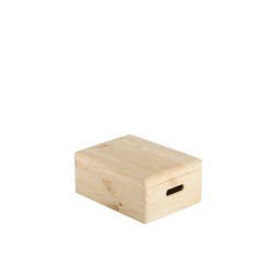 Kiefernholzkiste mit Abdeckung 14x40x30cm