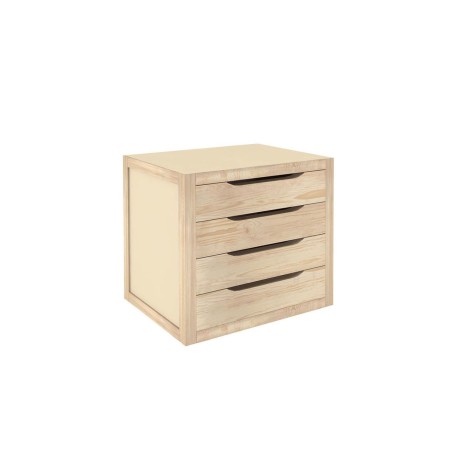 Cajonera hölzerne Natur von 4 Schubladen