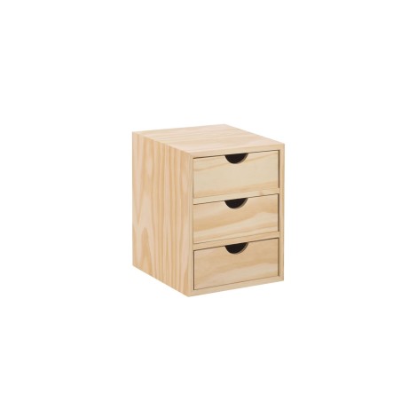 Mini Holzkastenhaus mit drei Schubladen