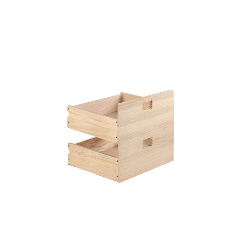 Kit von 2 hölzernen Schubladen für dynamische modulare Regale