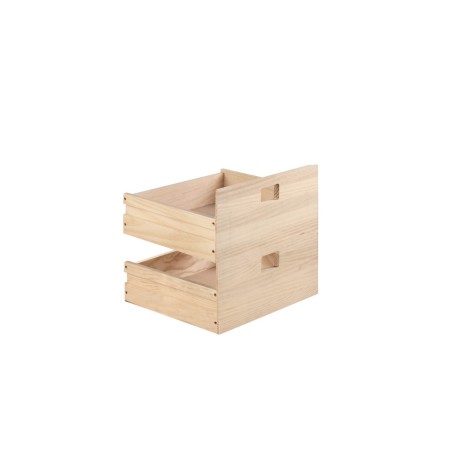 Kit von 2 hölzernen Schubladen für dynamische modulare Regale