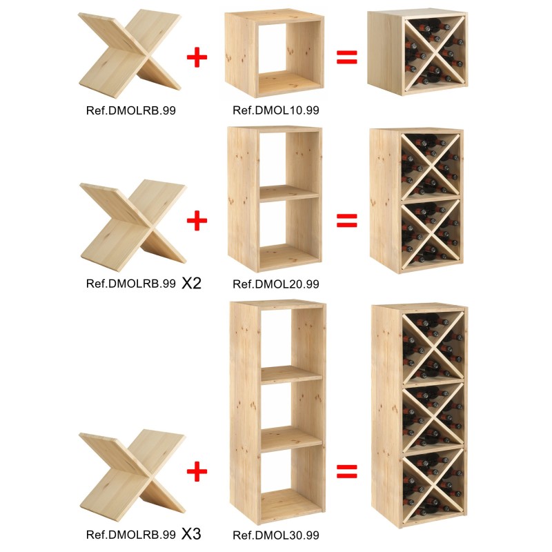 Accessoire Aspa Kiefernholz für modulare Regale