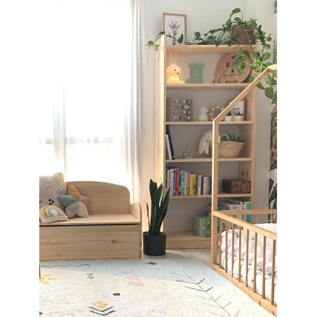 6 Schuss Kiefer Holzregal und Breite 80 cm