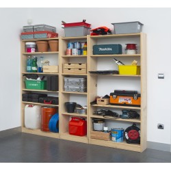 6 Schuss Kiefer Holzregal und Breite 80 cm