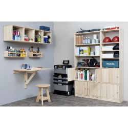 6 Schuss Kiefer Holzregal und Breite 80 cm