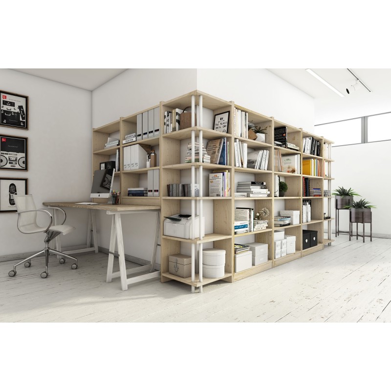 6 Regal-Kiefernholz-Gala-Regal 50 cm breit