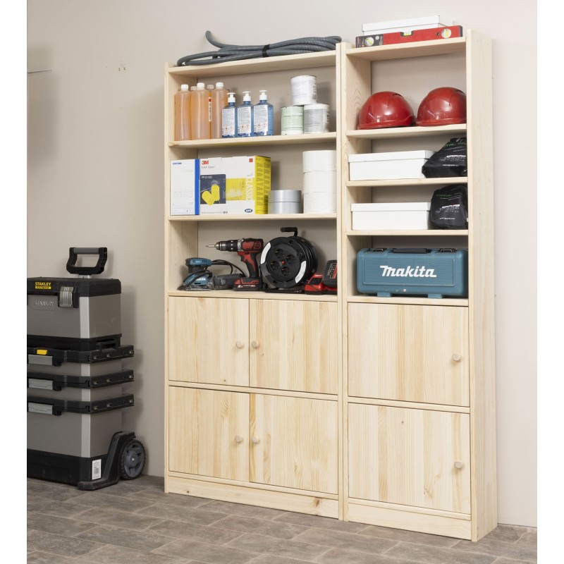 6 Regal-Kiefernholz-Gala-Regal 50 cm breit