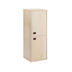 Vertikaler 2-türiger Kiefernholzschrank