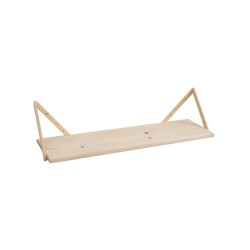 Massivholz-Wandminalregal von Kiefer 21x92x26 cm
