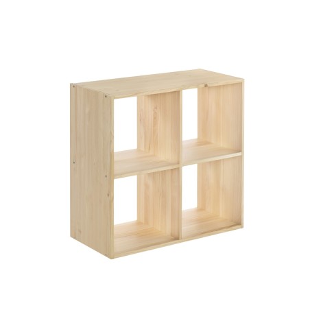 Dynamisches modulares Regal mit 2x2 Kiefernholzwürfeln