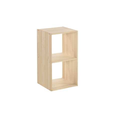 Regale mit 2 Kiefer-Holzwürfeln