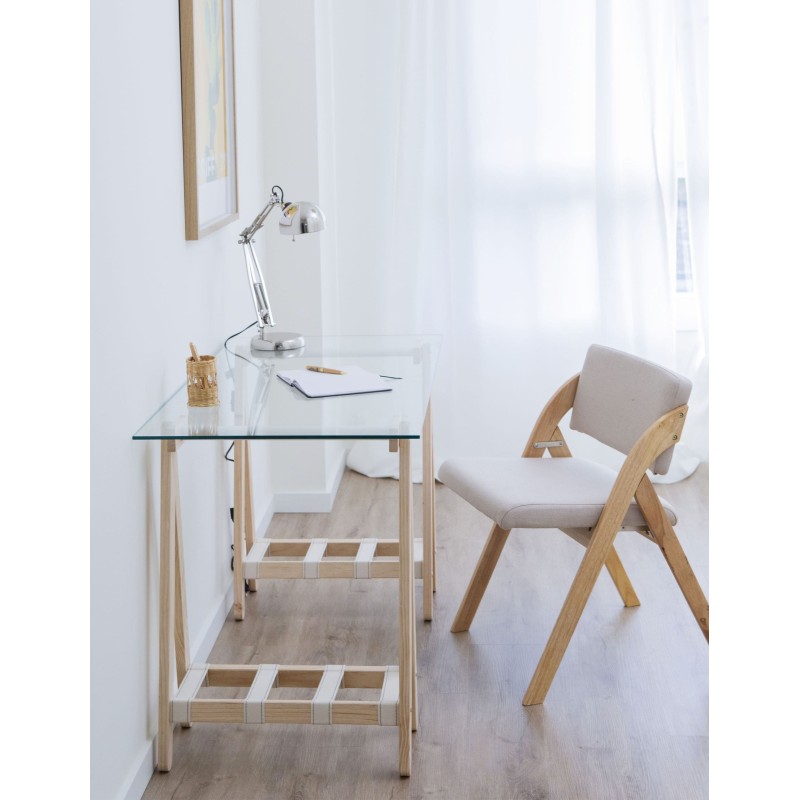 Umwelt mit Tisch mit Musterbeinen Anker in Holz